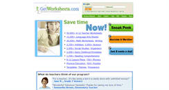 Desktop Screenshot of getworksheets.com